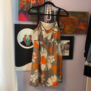 Moulinette Soeurs Anthropologie Gray Floral Dress